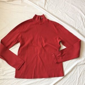 Polo Ralph Lauren Vintage 90’s Red Turtleneck Shirt Size Medium